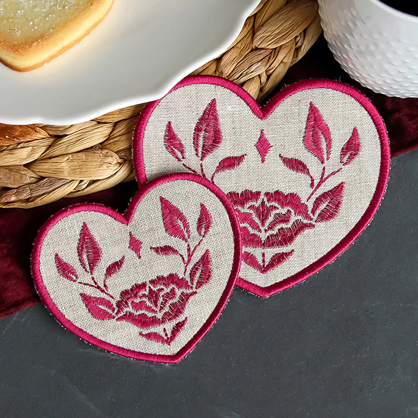 Textured Heart Coaster 4 (In-the-Hoop) - Image 4