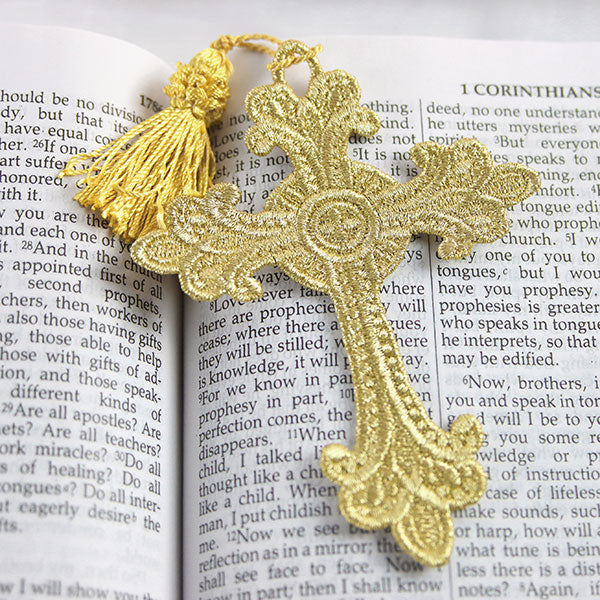 Textured with Grace Cross Bookmark (Lace) - Image 5