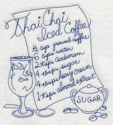 Thai Chai Iced Coffee (Bluework) - Image 3