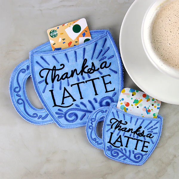 Thanks a Latte Gift Card Holder (In-the-Hoop) - Image 6