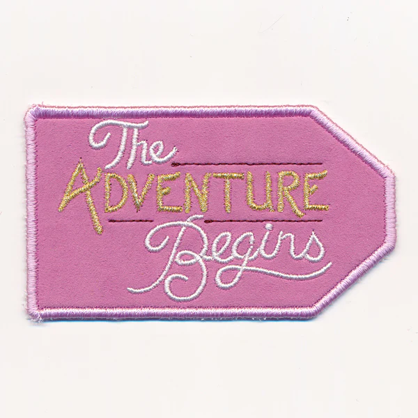 The Adventure Begins Luggage Tag (In-the-Hoop)