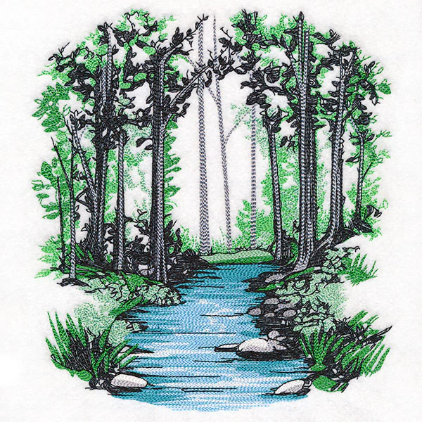 Through the Woods Creek Scene