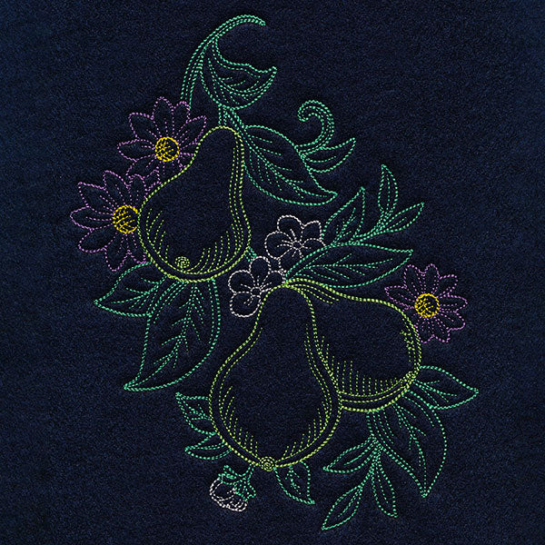 Timeless Summer - Pears and Daisies (Vintage)