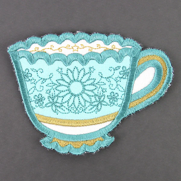 Timeless Teacup Coaster (In-the-Hoop) - Image 3