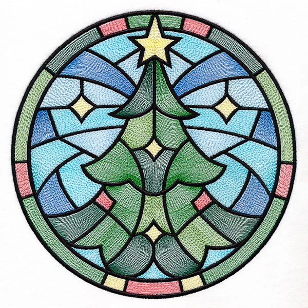 'Tis the Season Stained Glass Circle - Christmas Tree - Image 14