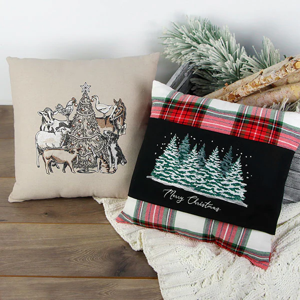 Trim the Christmas Tree Farm Animals Etching - Image 4