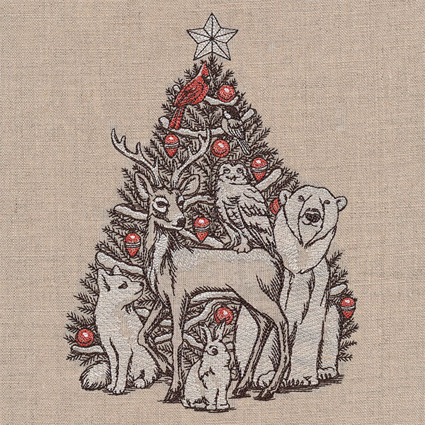 Trim the Christmas Tree North Pole Animals Etching - Image 2