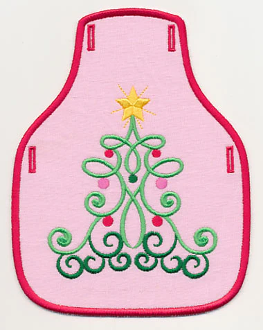 Trim the Tree with Filigree Bottle Apron (In-the-Hoop)