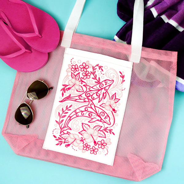 Tropical Doodle Dolphin and Hibiscus - Image 6