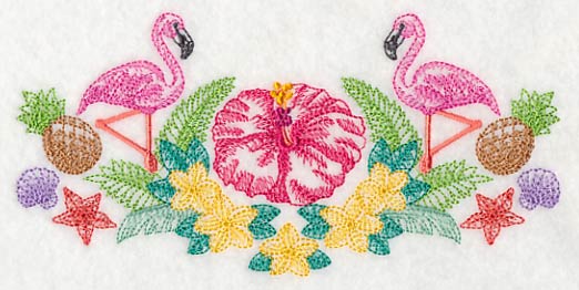 Tropical Flamingo and Flowers - Image 4