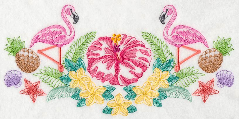Tropical Flamingo and Flowers - Image 5