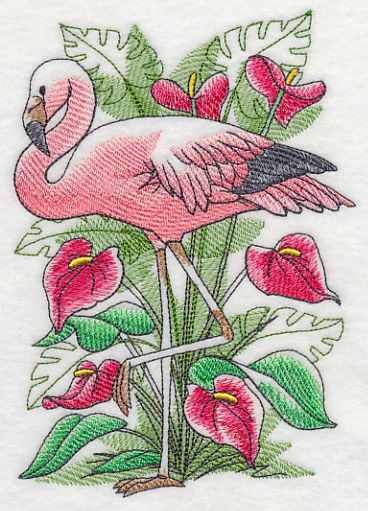 Tropical Flamingo Sketch - Image 3