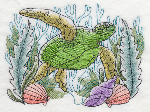 Tropical Sea Turtle Sketch - Image 3