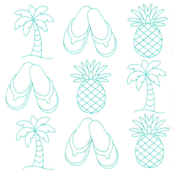 Tropical Treasures in Paradise Quilting (Double Run)