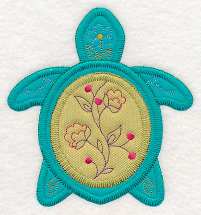 Tropical Turtle 2 (Heirloom Applique)