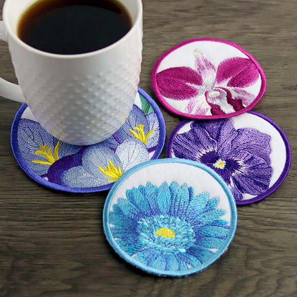 True Beauty Orchid Coaster (In-the-Hoop) - Image 3
