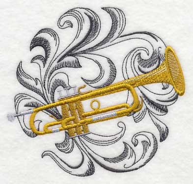 Trumpet with Baroque Background - Image 3