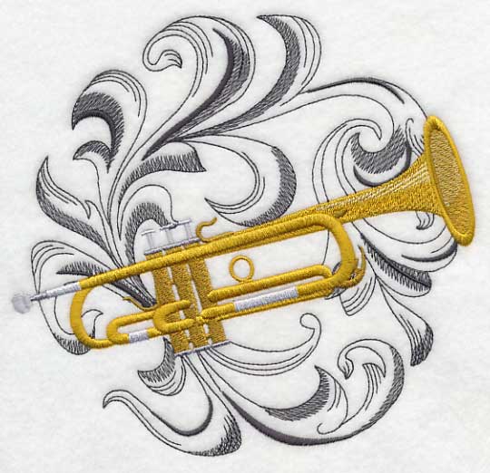 Trumpet with Baroque Background - Image 5