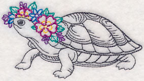 Turtle with Floral Crown (Vintage) - Image 5