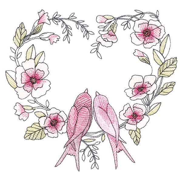 Twitterpated Lovebirds in Bloom
