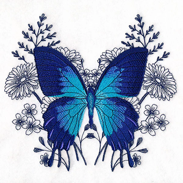 Ulysses Swallowtail Butterfly and Asters - Image 4