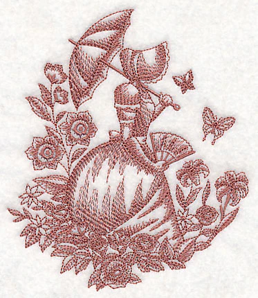 Umbrella Girl in Garden (Toile) - Image 3