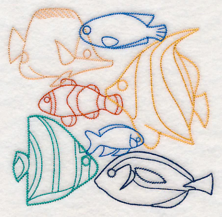 Underwater Fish Collage (Vintage) - Image 3