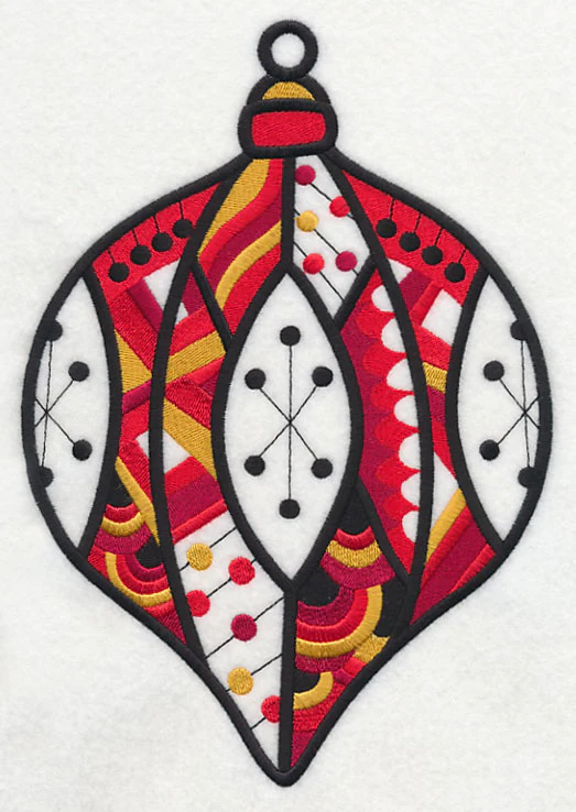 Very Merry Christmas Ornament (Blackwork)