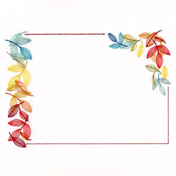 Vibrant Autumn Leaves Quilt Label - Image 4
