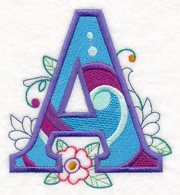 Vintage Flower Fade Letter A - 6 Inch - Image 2