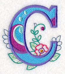 Vintage Flower Fade Letter C - 6 Inch - Image 4