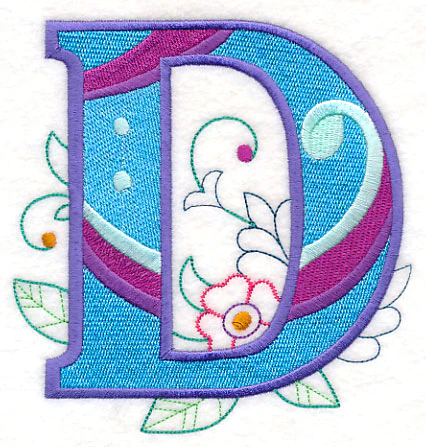 Vintage Flower Fade Letter D - 6 Inch - Image 6