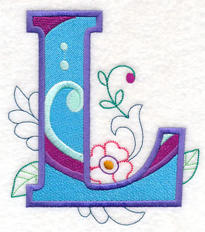 Vintage Flower Fade Letter L - 6 Inch - Image 6