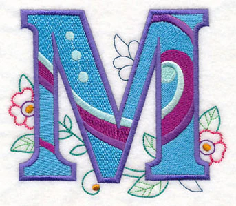 Vintage Flower Fade Letter M - 6 Inch - Image 3