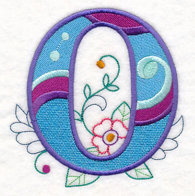 Vintage Flower Fade Letter O - 6 Inch - Image 2