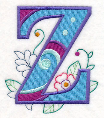 Vintage Flower Fade Letter Z - 6 Inch - Image 2