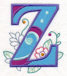 Vintage Flower Fade Letter Z - 6 Inch - Image 3