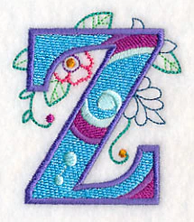 Vintage Flower Fade Letter Z - 6 Inch - Image 4