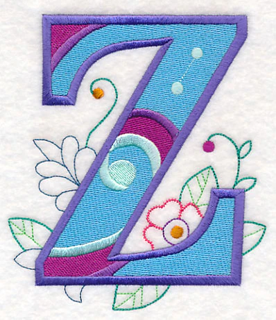 Vintage Flower Fade Letter Z - 6 Inch - Image 6