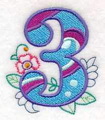 Vintage Flower Fade Number 3 - 6 Inch - Image 4