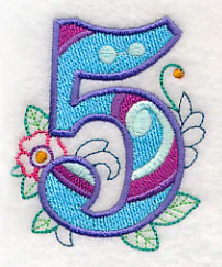 Vintage Flower Fade Number 5 - 6 Inch - Image 4
