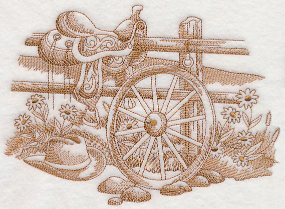 Wagon Wheel Scene (Toile) - Image 2