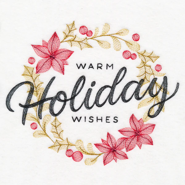 Warm Holiday Wishes Wreath