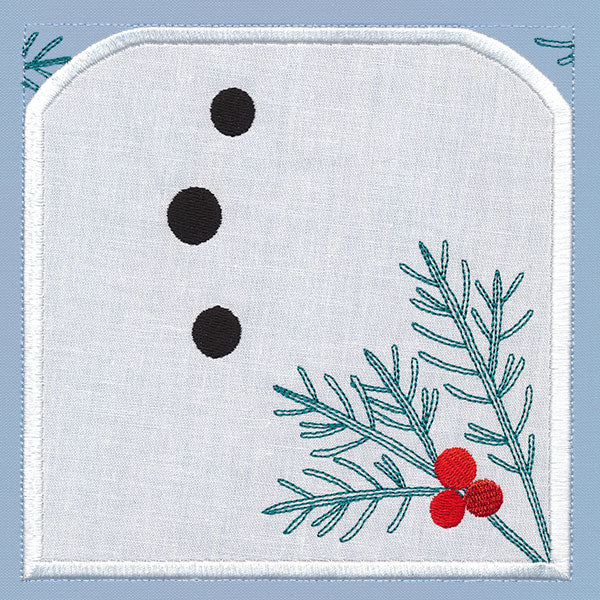 Warm Winter Welcome Snowman - Bottom Buttons (Applique) - Image 9
