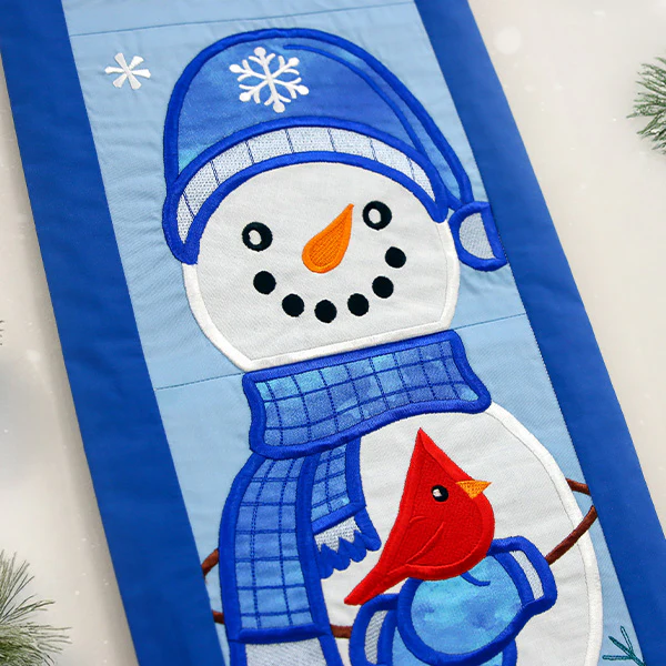 Warm Winter Welcome Snowman - Head (Applique) - Image 14
