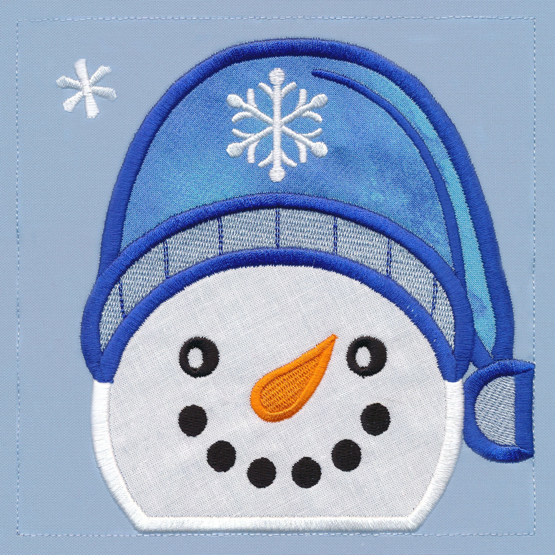 Warm Winter Welcome Snowman - Head (Applique) - Image 9