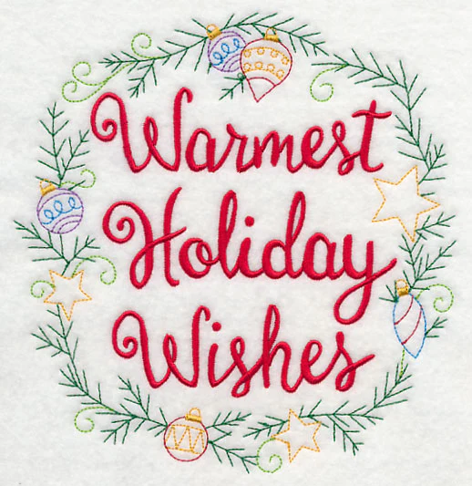 Warmest Holiday Wishes Wreath - Image 2
