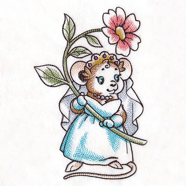 Wedding Mice With flowers - Bride - Image 11