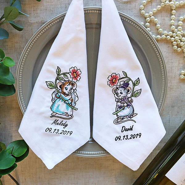 Wedding Mice With flowers - Bride - Image 8