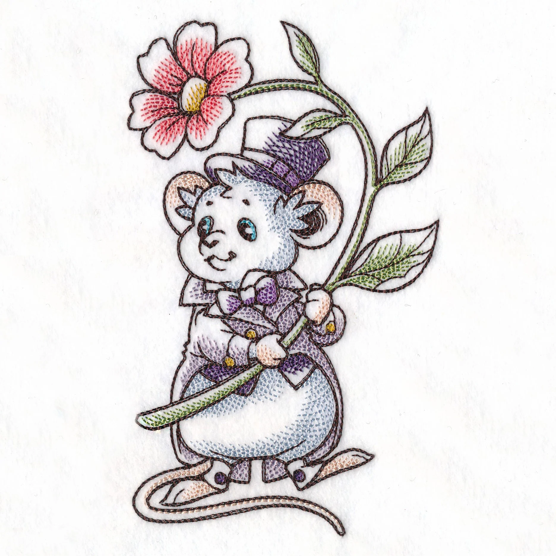 Wedding Mice with Flowers - Groom - Image 14